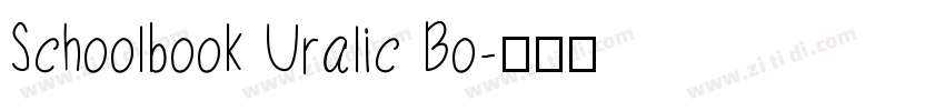 Schoolbook Uralic Bo字体转换